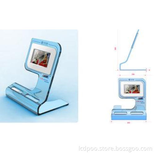 High Resolution Desktop Advertising POS LCD Display Support